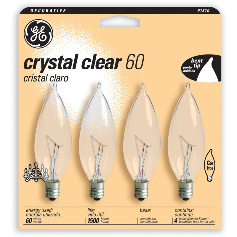 GE 60W 120Volt Incandescent Light Bulb (Pack of 4) & Reviews Wayfair